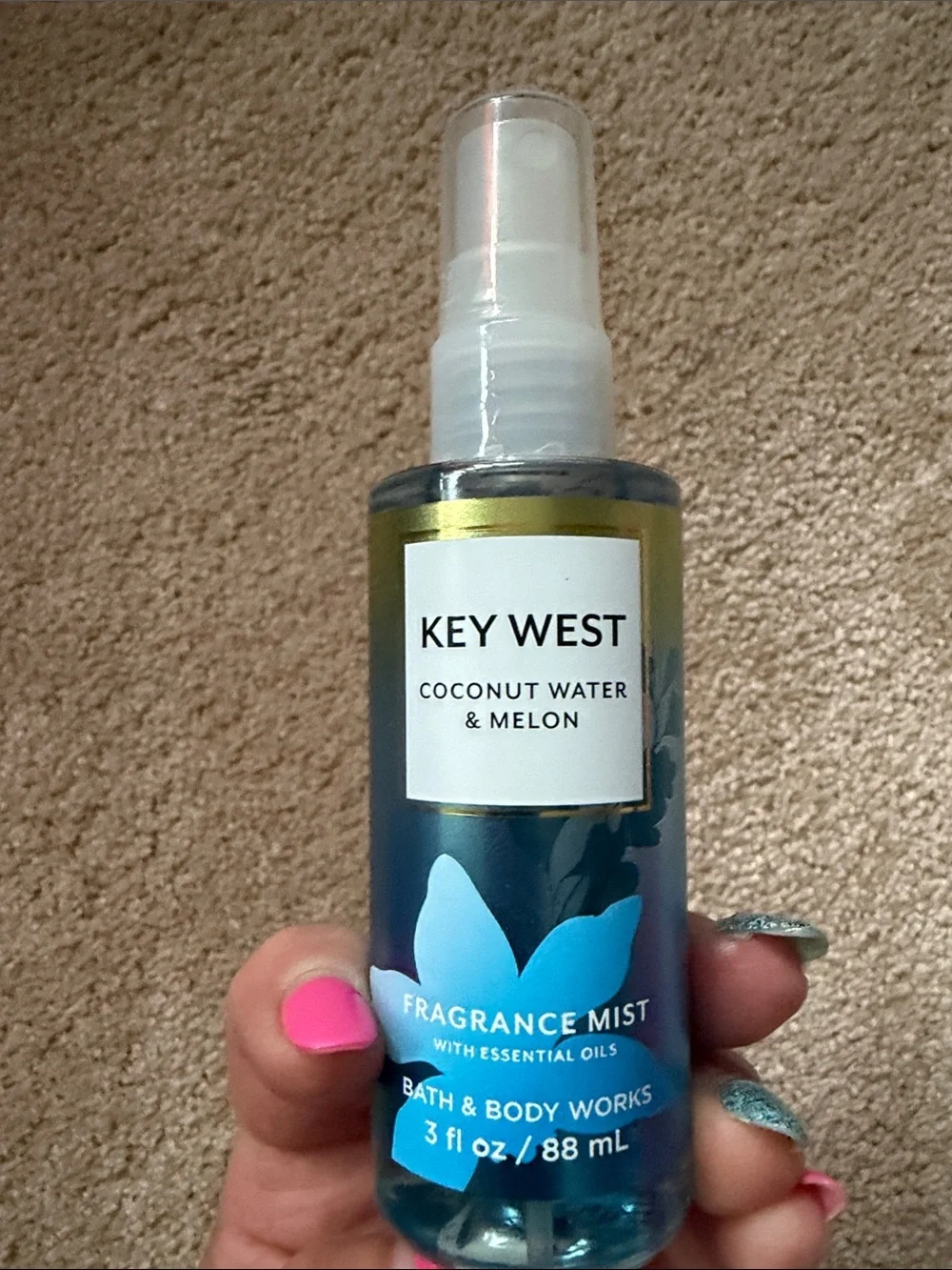 Rare Limited Edition Blue Key West Coconut Water & Melon Fragrance Mist BBW